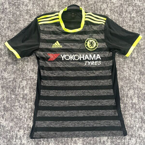Adidas Chelsea Soccer Jersey Mens Small 2016 Away Gray Black Yellow